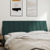 Cabecero de cama acolchado terciopelo verde oscuro 180 cm 3