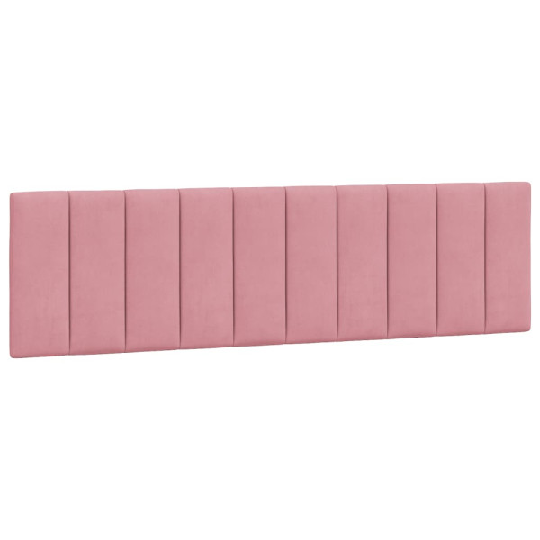 Cabecero de cama acolchado terciopelo rosa 180 cm M 2