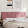 Cabecero de cama acolchado terciopelo rosa 180 cm 3
