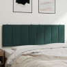 Cabecero de cama acolchado terciopelo verde oscuro 160 cm 1