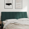 Cabecero de cama acolchado terciopelo verde oscuro 160 cm 3