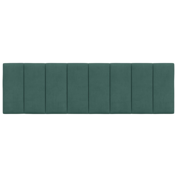 Almofadão de cabeceira 160 cm veludo verde-escuro M 5