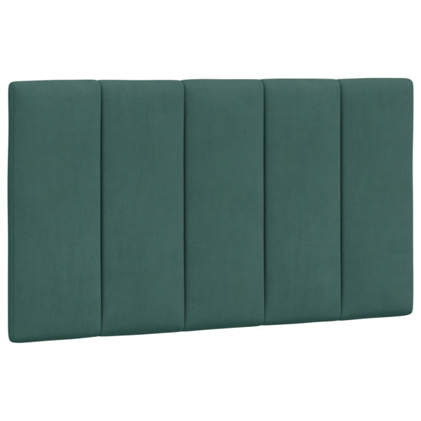 Cabecero de cama acolchado terciopelo verde oscuro 80 cm M 2