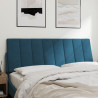Cabecero de cama acolchado terciopelo azul 120 cm 3