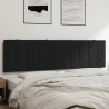 Cabecero de cama acolchado terciopelo negro 180 cm 1