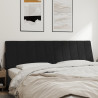 Cabecero de cama acolchado terciopelo negro 180 cm 3