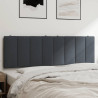 Cabecero de cama acolchado terciopelo gris oscuro 160 cm 1