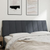 Cabecero de cama acolchado terciopelo gris oscuro 160 cm 3