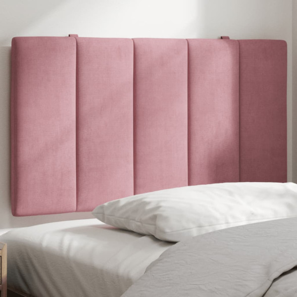 Cabecero de cama acolchado terciopelo rosa 80 cm D