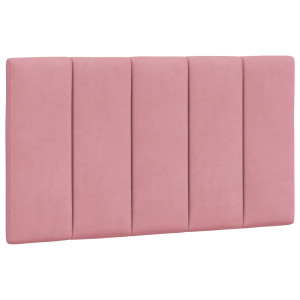 Cabecero de cama acolchado terciopelo rosa 80 cm H