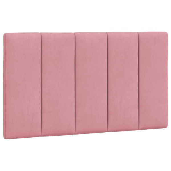Cabecero de cama acolchado terciopelo rosa 80 cm M 2