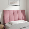 Cabecero de cama acolchado terciopelo rosa 80 cm 3