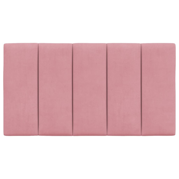 Almofadão de cabeceira 80 cm veludo rosa M 5