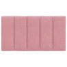 Cabecero de cama acolchado terciopelo rosa 80 cm 5