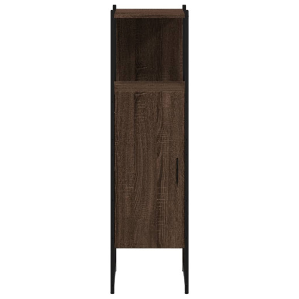 Armario de baño madera ingeniería marrón roble 33x33x120.5 cm M 5