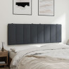 Cabecero de cama acolchado terciopelo gris oscuro 120 cm 4