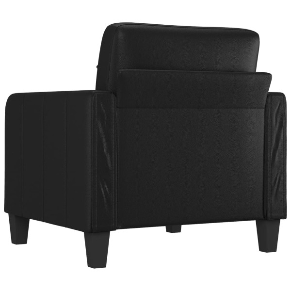 Sillón cuero sintético negro 60 cm M 5