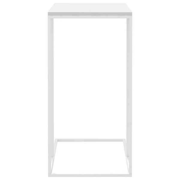 Mesa auxiliar de madera contrachapada blanco 40x30x59 cm M 4