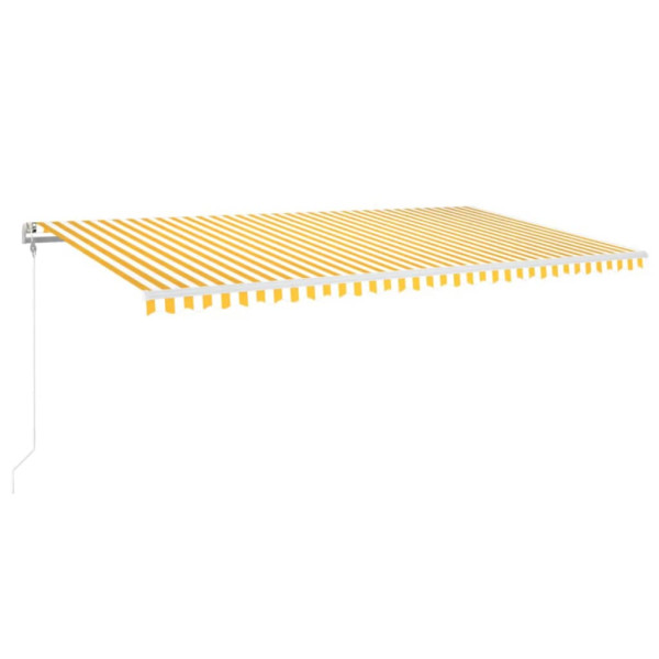 Toldo retráctil automático amarillo y blanco 600x350 cm M 2