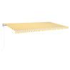 Toldo retrátil automático 600x350 cm amarelo e branco 2