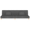 Sofá cama de 2 plazas con dos almohadas tela gris oscuro 4