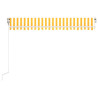 Toldo retráctil automático amarillo y blanco 450x350 cm 4