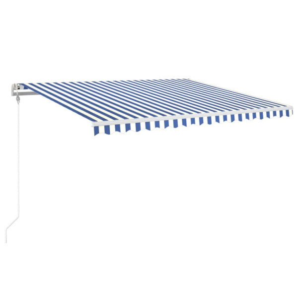 Toldo automático retráctil azul y blanco 450x350 cm M 2