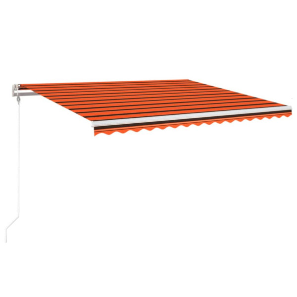 Toldo automático retráctil naranja y marrón 450x350 cm M 2