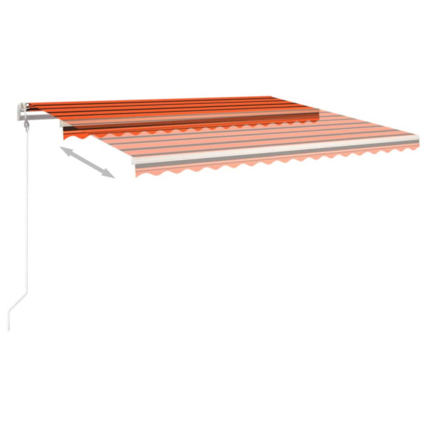 Toldo retrátil automático 450x350 cm laranja e castanho M 3
