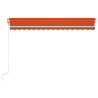 Toldo automático retráctil naranja y marrón 450x350 cm 4