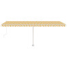 Toldo de pie automático amarillo y blanco 600x350 cm 4