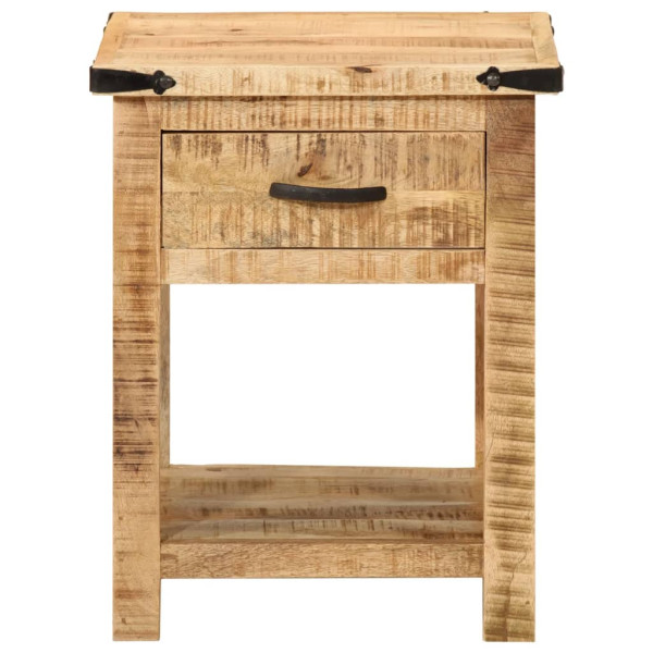 Mesita de noche madera maciza de mango 40x40x50 cm M 3
