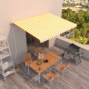 Toldo retrátil automático 400x350 cm amarelo e branco 1