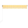 Toldo retráctil automático amarillo y blanco 400x350 cm 3