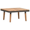 4 pcs conj. lounge jardim c/ almofadões madeira acácia maciça 3