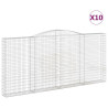 Cestos gabião arqueados 10 pcs 400x30x180/200 ferro galvanizado 2