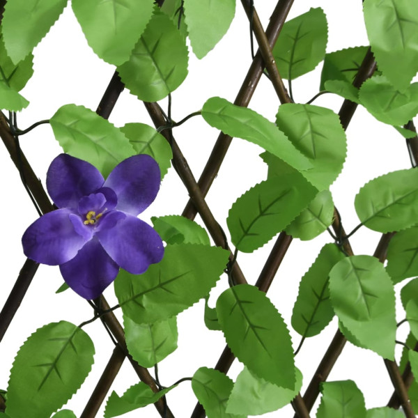 Enrejado valla expansible de hiedra artificial verde 180x70 cm M 5