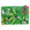   Valla de plantas artificiales 24 uds verde 40x60 cm 2