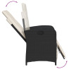Set de muebles jardín 5 pzas con cojines ratán sintético negro 5