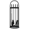 Set de herramientas para chimenea 5 pzas acero 23x15x66 cm 2