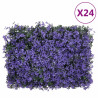   Valla de hojas artificiales 24 uds morado 40x60 cm 1