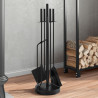 Set de herramientas para chimenea 5 piezas acero 18x66 cm 1