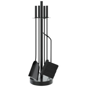 Set de herramientas para chimenea 5 piezas acero 18x66 cm H