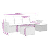 Set de muebles de jardín 6 pzas y cojines ratán sintético gris 3