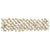 Enrejado valla expansible de hiedra artificial rosa 180x60 cm 3