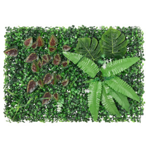   Vedação de plantas artificiais 24 pcs 40x60 cm verde H