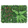  Valla de plantas artificiales 24 uds verde 40x60 cm 2