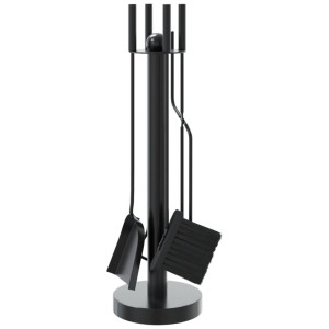Set de herramientas para chimenea 5 piezas acero 18x56 cm H