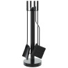 Set de herramientas para chimenea 5 piezas acero 18x56 cm 2