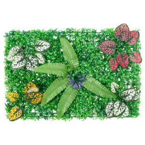   Valla de plantas artificiales 6 uds verde 40x60 cm H